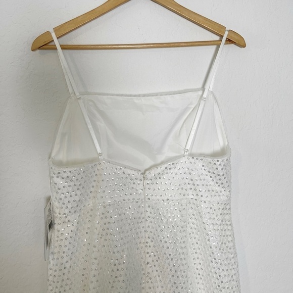 Aidan Mattox Sequined Maxi Ivory Evening Dress - Picture 4 of 8